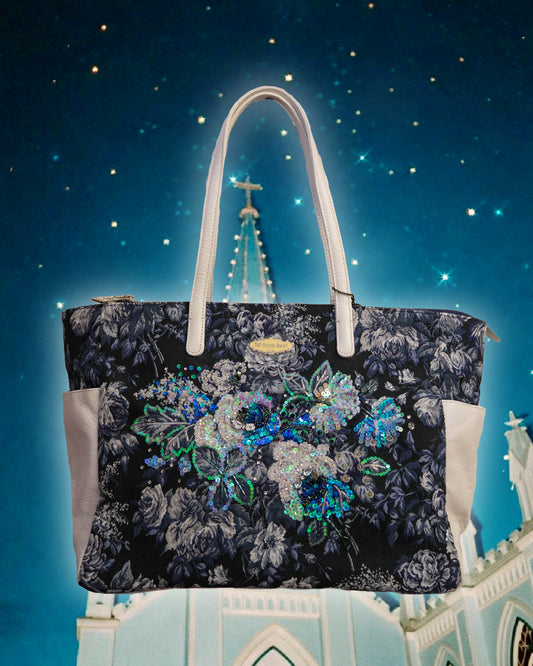 [Japan] Think Bee! Bianco Sequined Tapestry Tote Bag