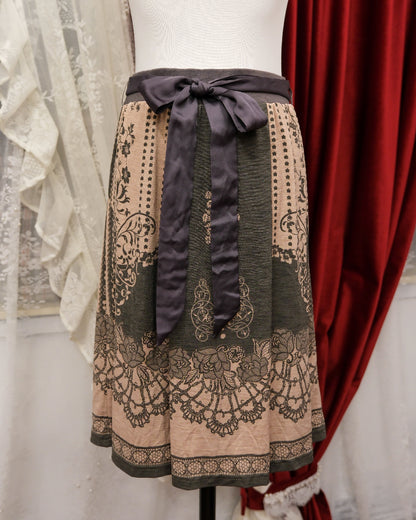 Axes Femme Peach Victorian Ribbon Skirt
