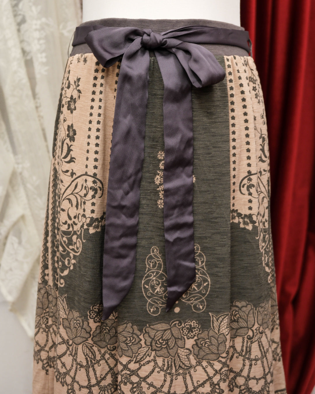 Axes Femme Peach Victorian Ribbon Skirt