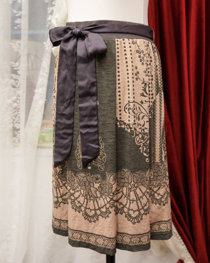 Axes Femme Peach Victorian Ribbon Skirt