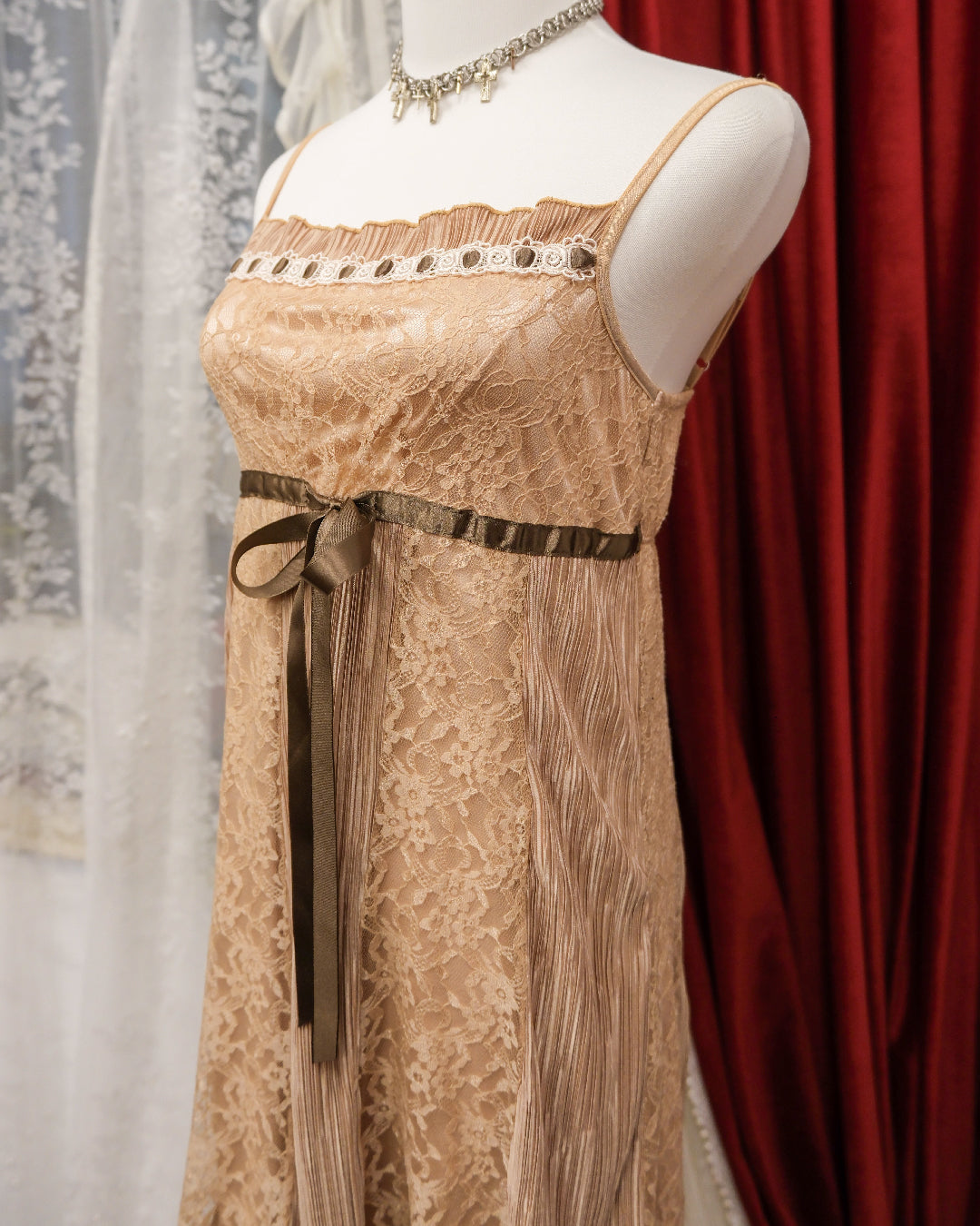 Axes Femme Champagne Lace Dress