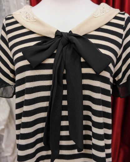Axes Femme Stripe Ribbon Top