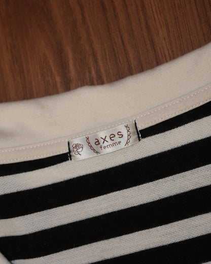 Axes Femme Stripe Ribbon Top
