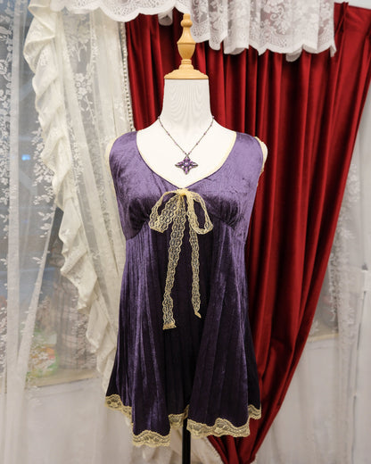 Violet Velvet Ribbon Camisole
