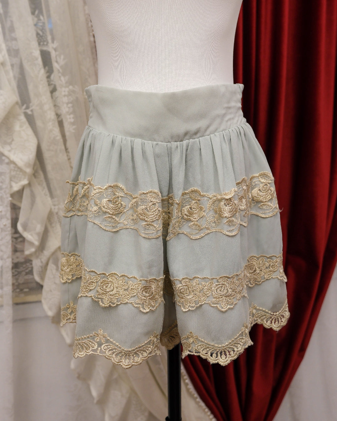 Icy Blue Lace Short Pants