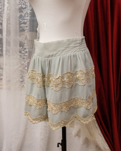 Icy Blue Lace Short Pants