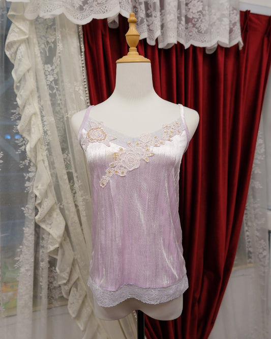 Bright Blush Velvet Camisole