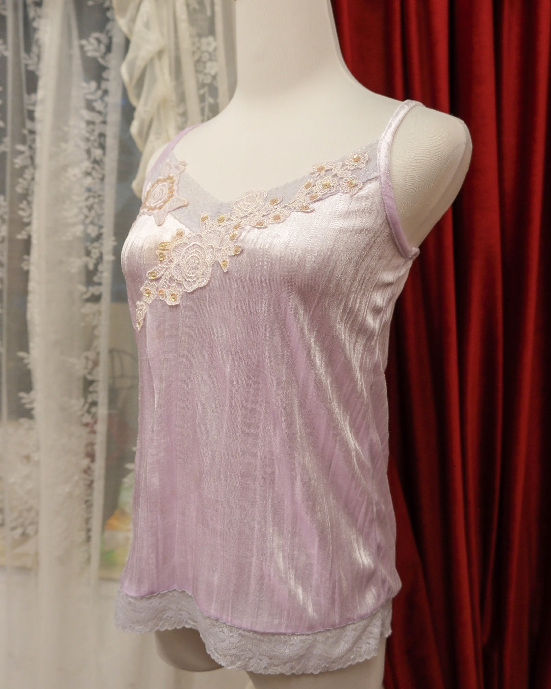Bright Blush Velvet Camisole