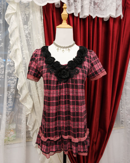 Axes Femme Magenta Plaid Rosy Top