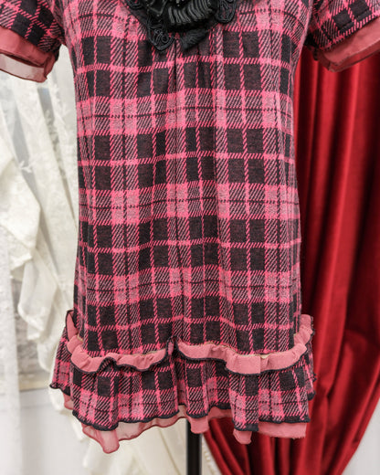 Axes Femme Magenta Plaid Rosy Top