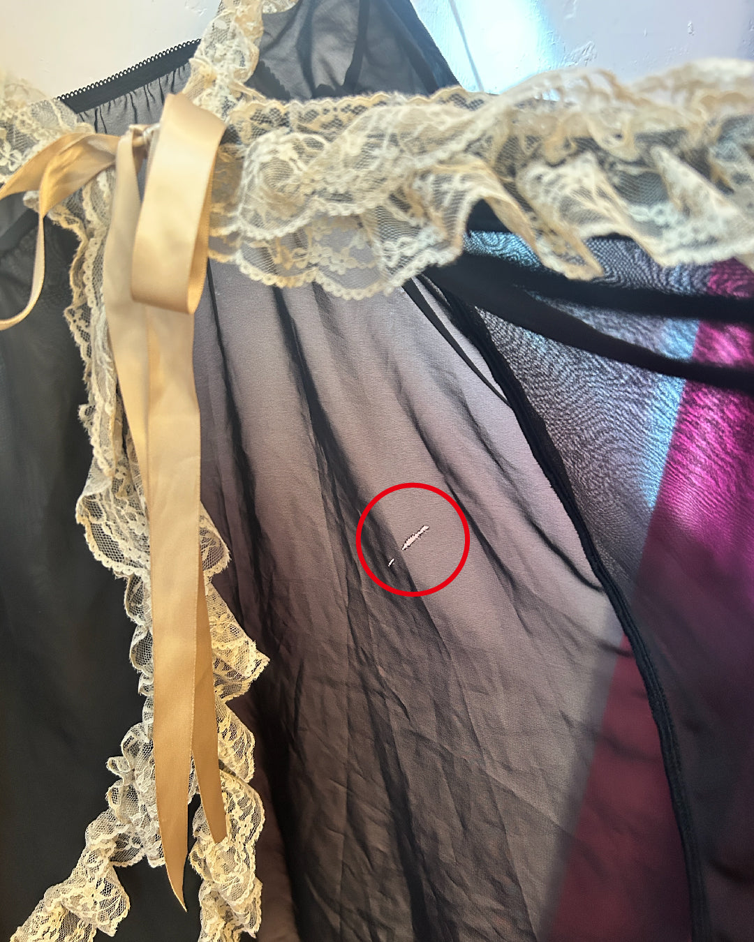Dark Ruffle Sheer Camisole