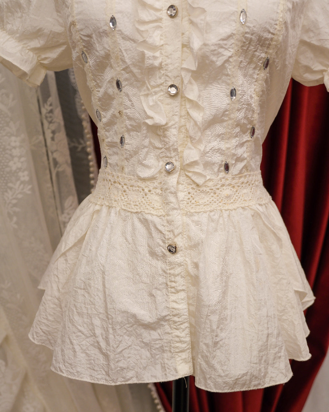 Pearl White Gems Top