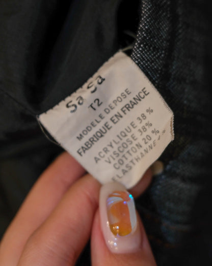 [Paris] Apricot Leopard Denim Skirt