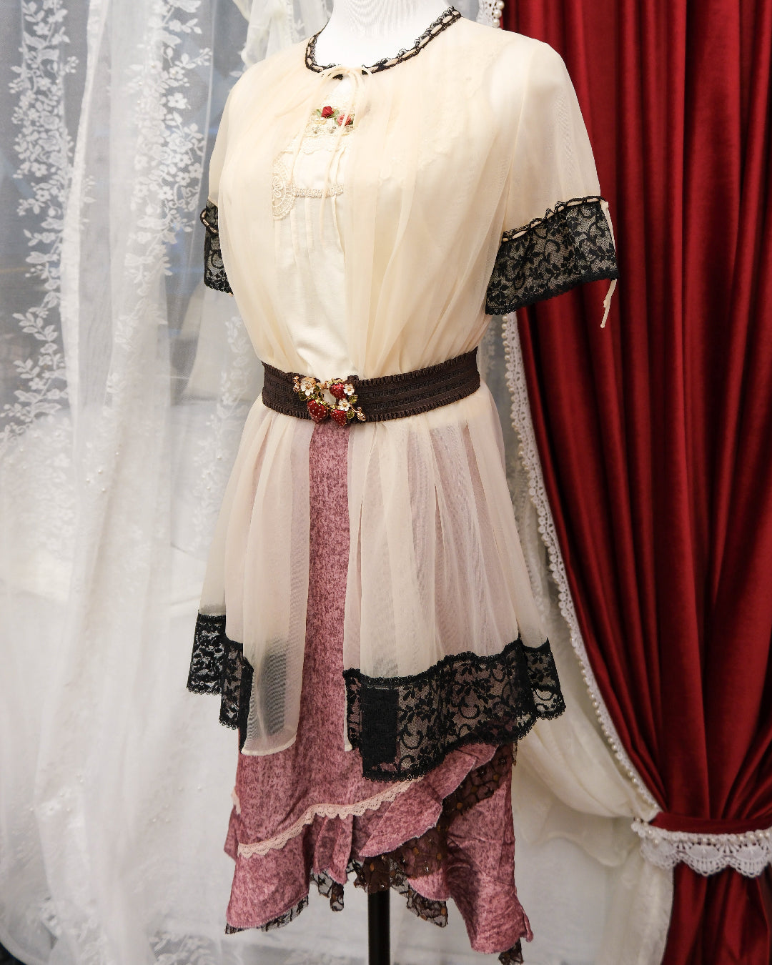 [Set] Dusty Rose Brocade