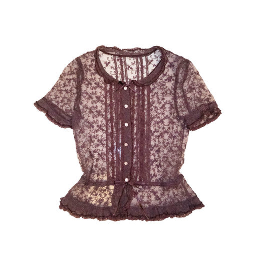 Plum Mesh Shirt