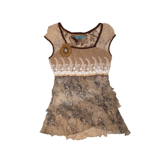 Vintage Pearl Mesh Top