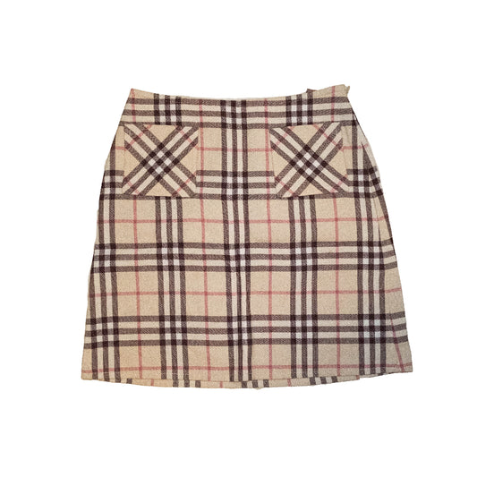 Burberry Classic Plaid A-line Skirt