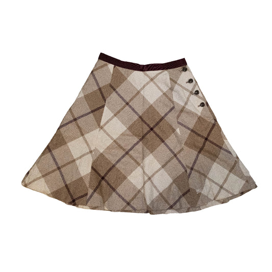 Burberry Plaid A-line Skirt
