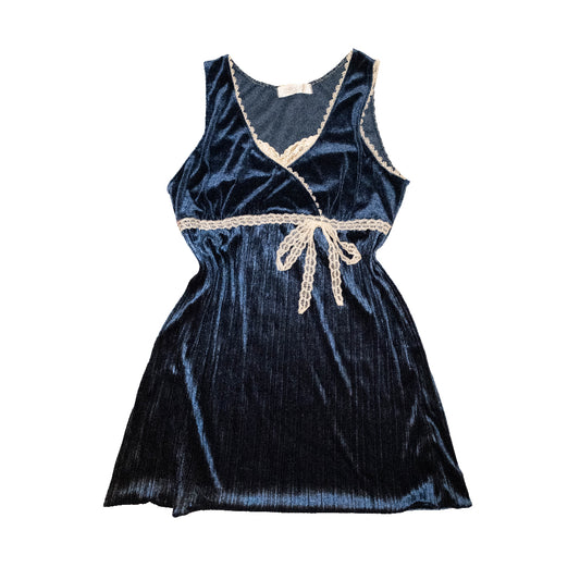 Marine Blue Velvet Vest