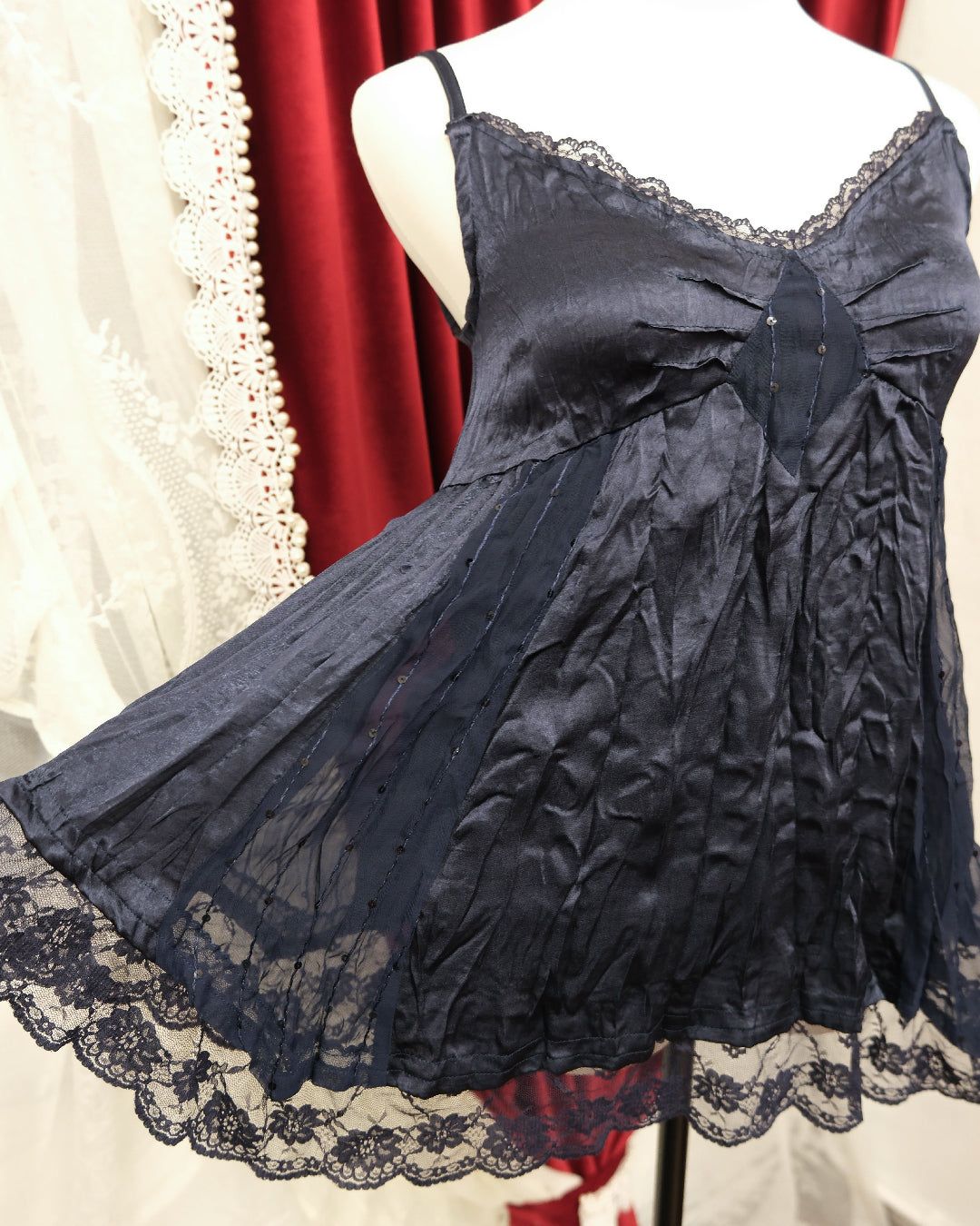 Midnight Satin Camisole
