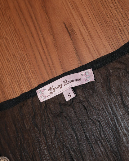 Tawny Black Sheer Cardigan