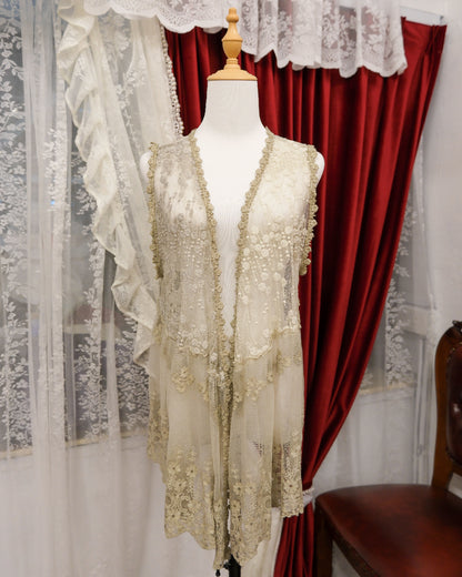 Pretty Angel Starry Floral Lace Vest Outer