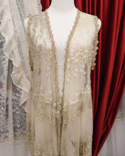 Pretty Angel Starry Floral Lace Vest Outer