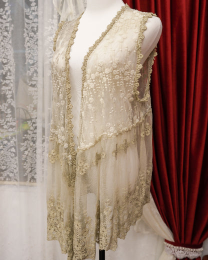 Pretty Angel Starry Floral Lace Vest Outer