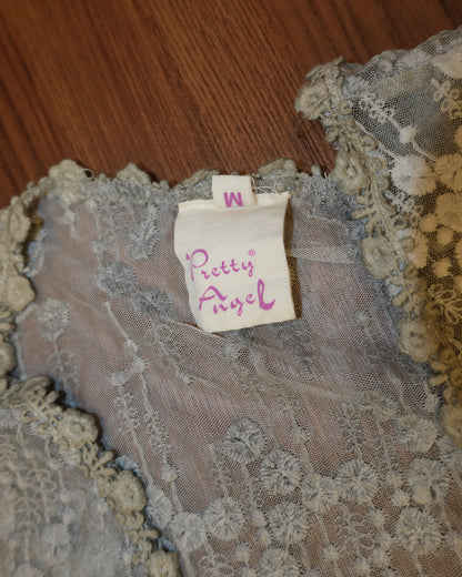 Pretty Angel Starry Floral Lace Vest Outer