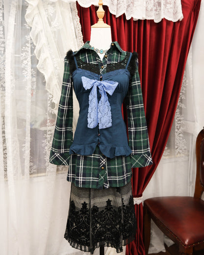 Myrtle Green Lace Ribbon Camisole