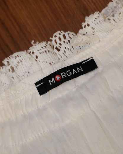 [Turkey] Morgan Ruffle Cream Ribbons Vest