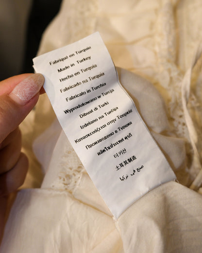 [Turkey] Morgan Ruffle Cream Ribbons Vest