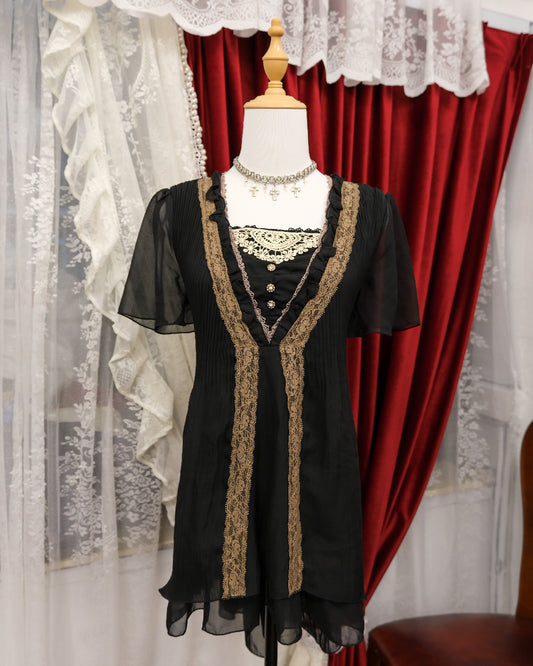 Axes Femme Gothic Black Sheer Dress