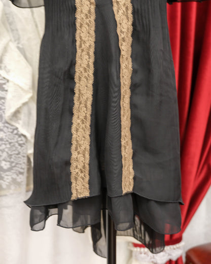 Axes Femme Gothic Black Sheer Dress