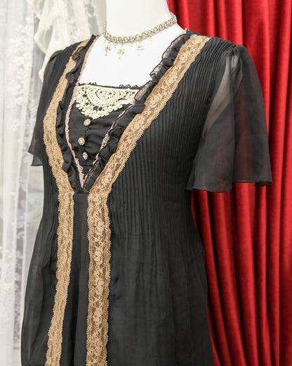 Axes Femme Gothic Black Sheer Dress