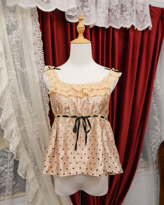 Peach Polka Dots Camisole