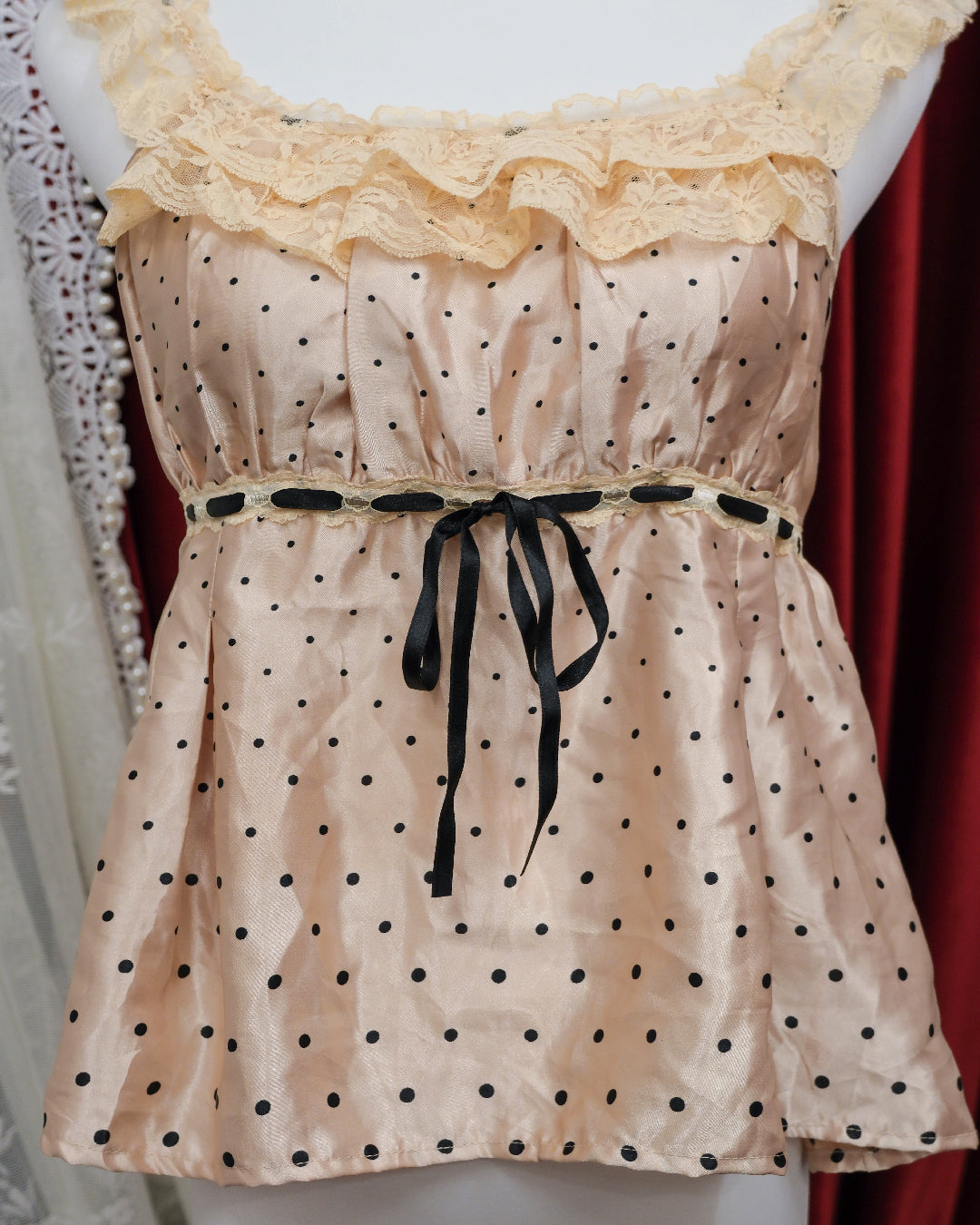 Peach Polka Dots Camisole