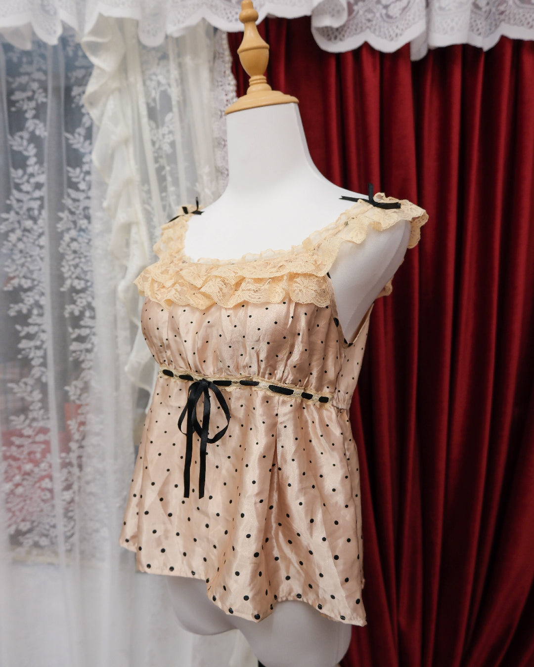 Peach Polka Dots Camisole