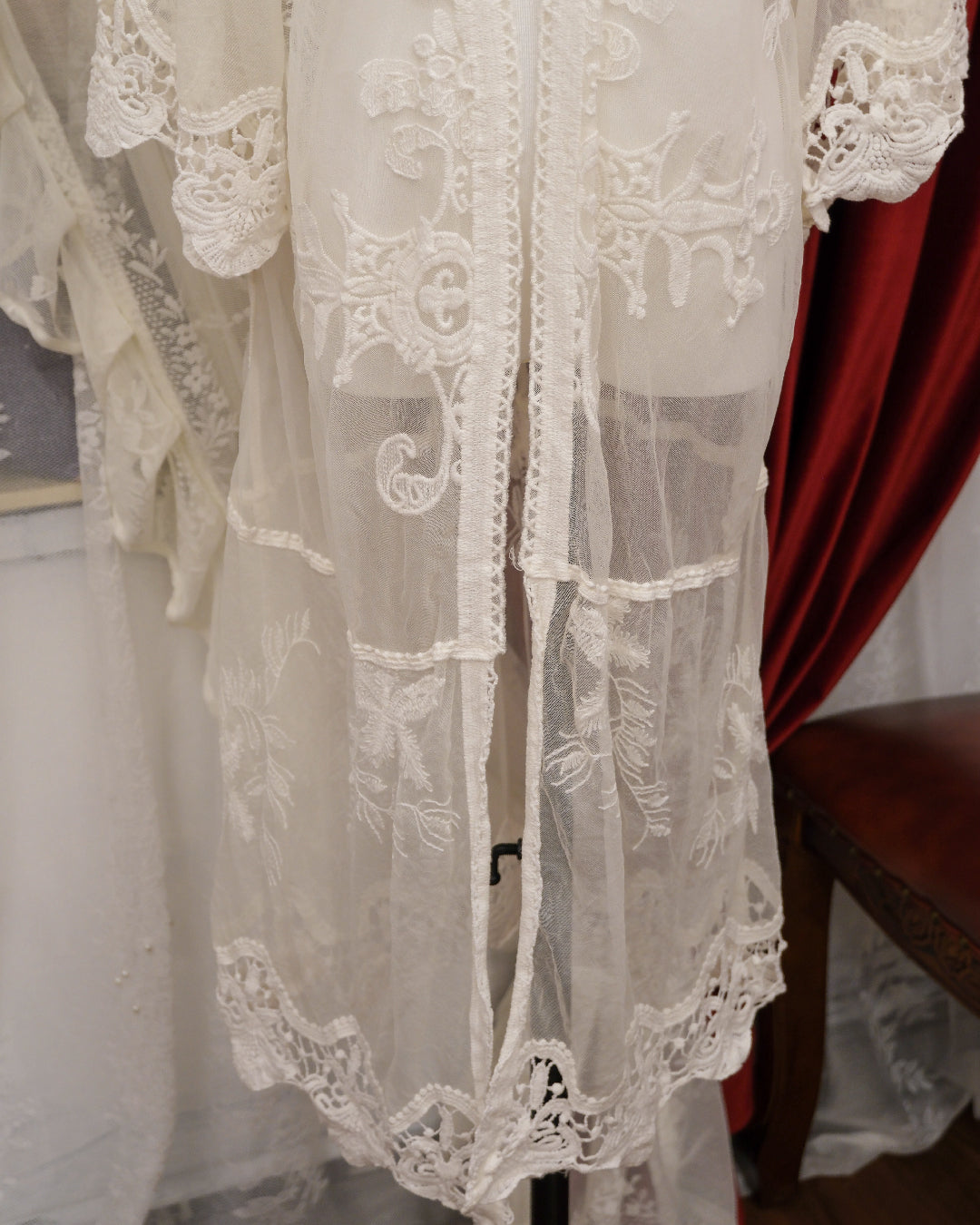 Origami By Vivien Bohemian White Embroidered Cardigan