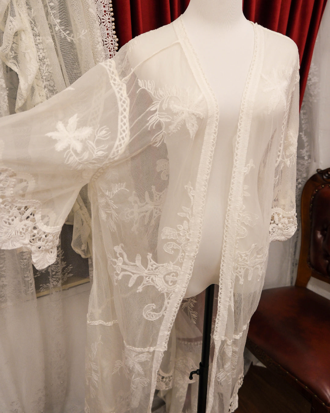 Origami By Vivien Bohemian White Embroidered Cardigan