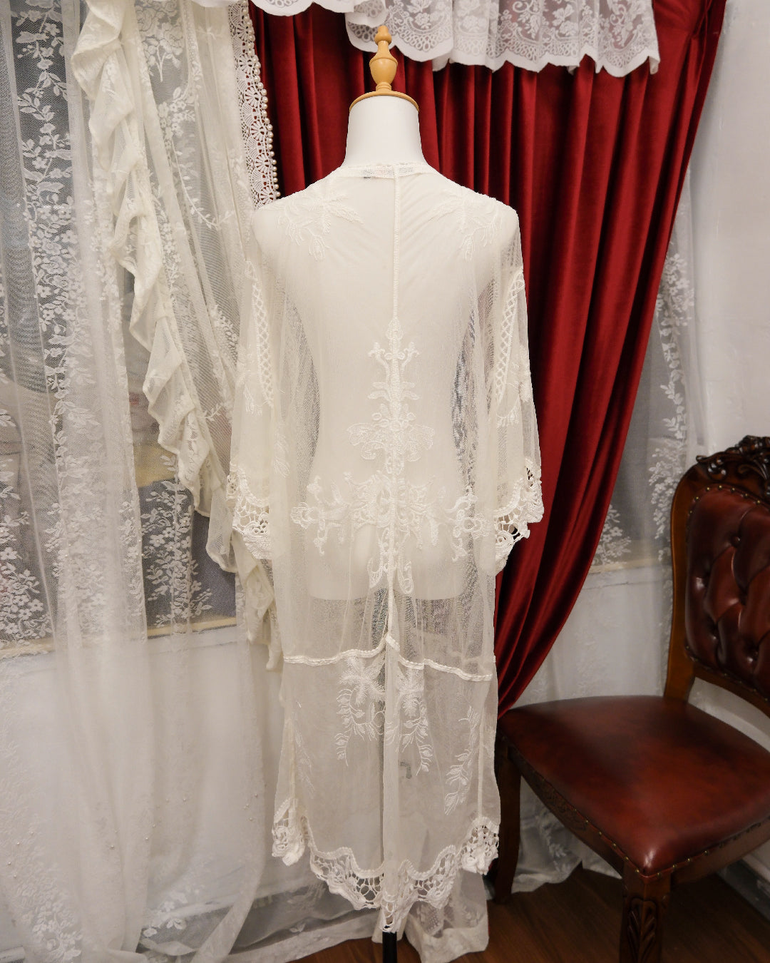 Origami By Vivien Bohemian White Embroidered Cardigan