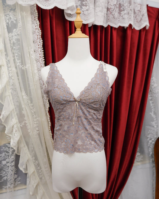 [Bangladesh] Grey Blue Lace Camisole