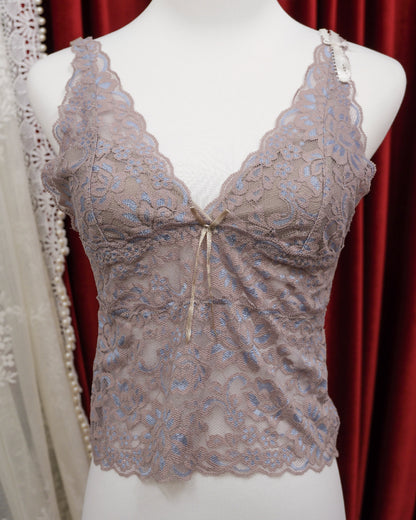 [Bangladesh] Grey Blue Lace Camisole
