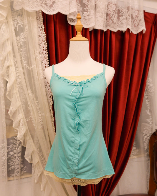 Tiffany Blue Ruffle Camisole
