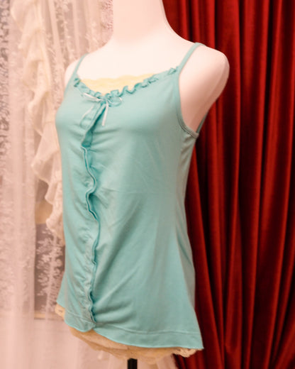 Tiffany Blue Ruffle Camisole