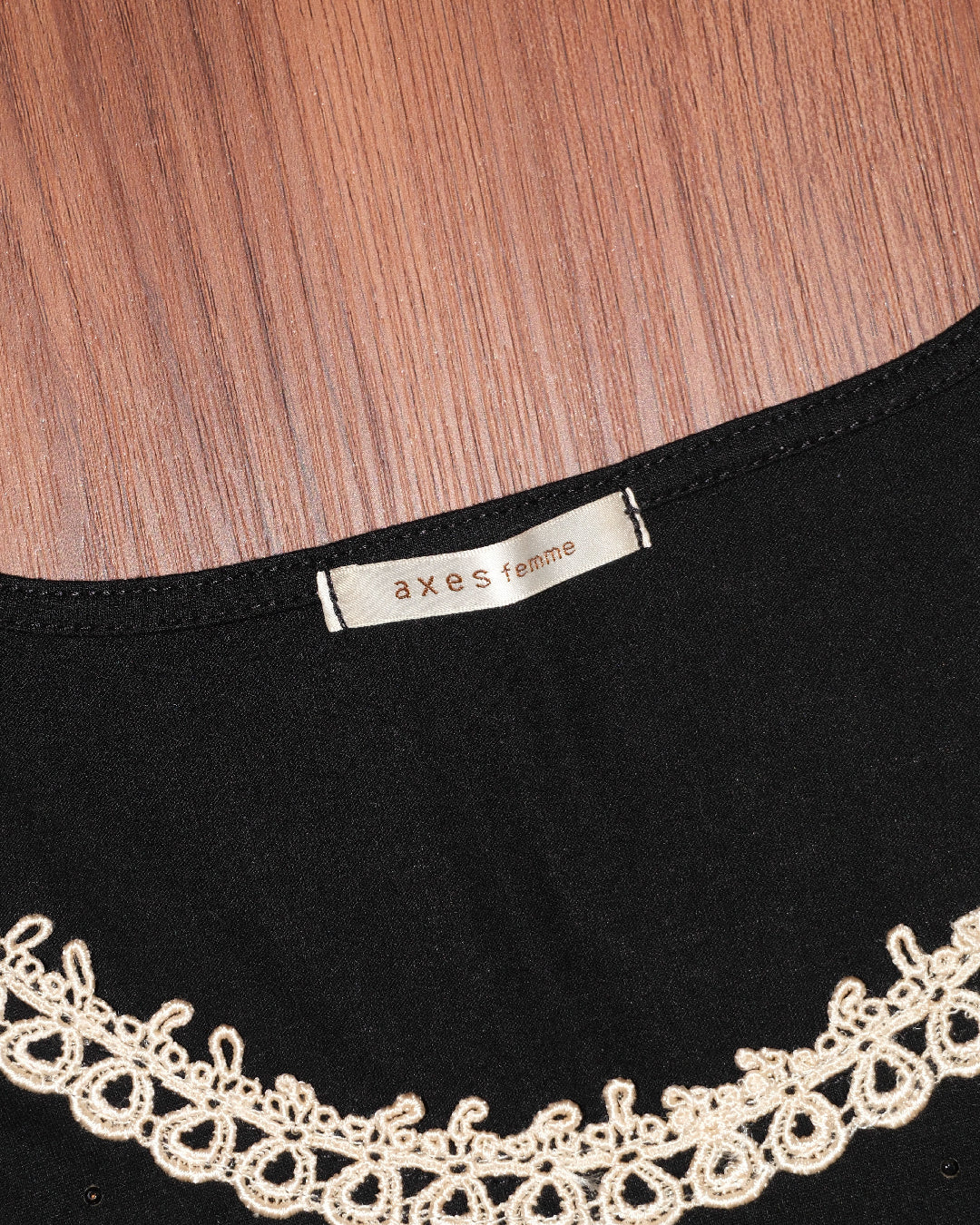 Axes Femme Gothic Ribbon Lace Top