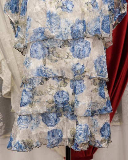 [Vietnam] Blue Rose Layers Top
