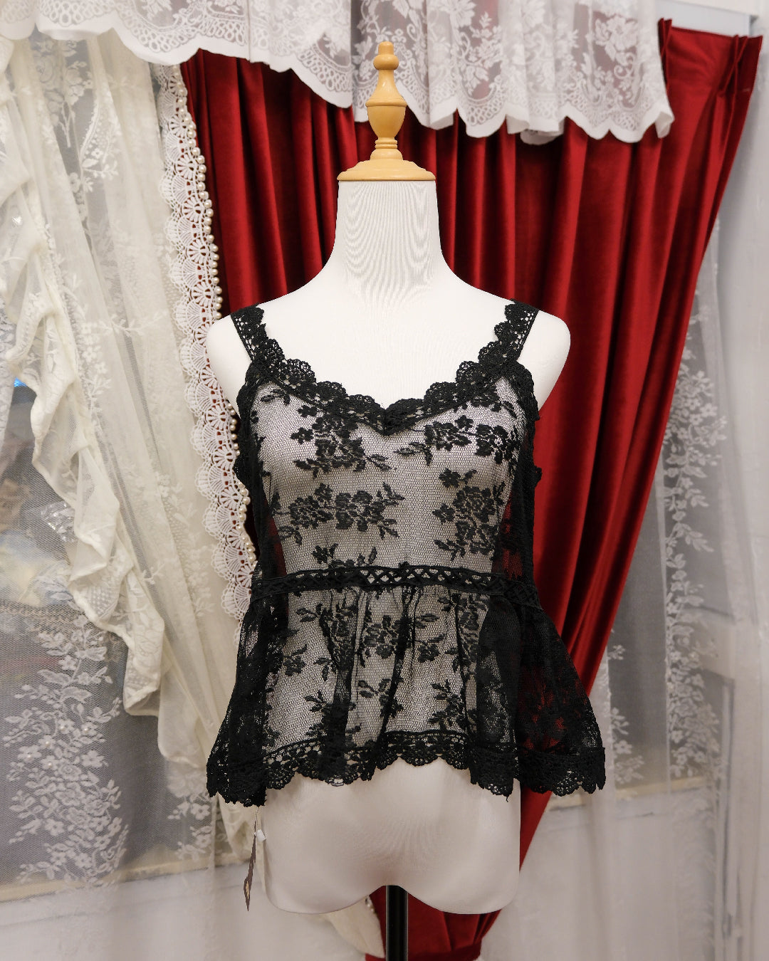 Black Lace Camisole Outer