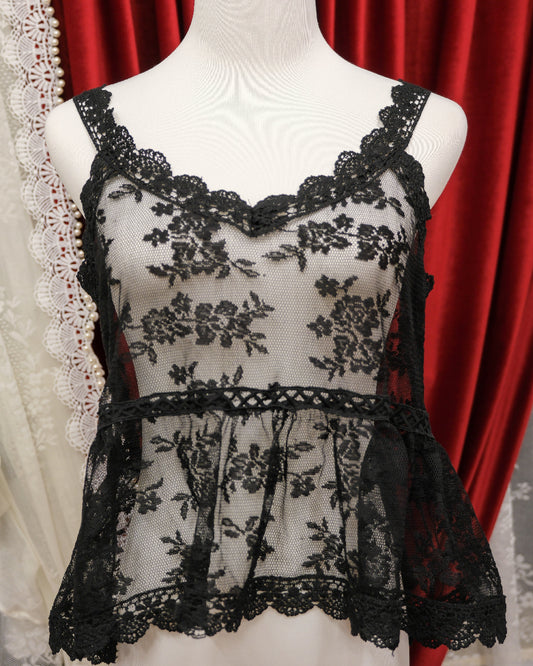 Black Lace Camisole Outer