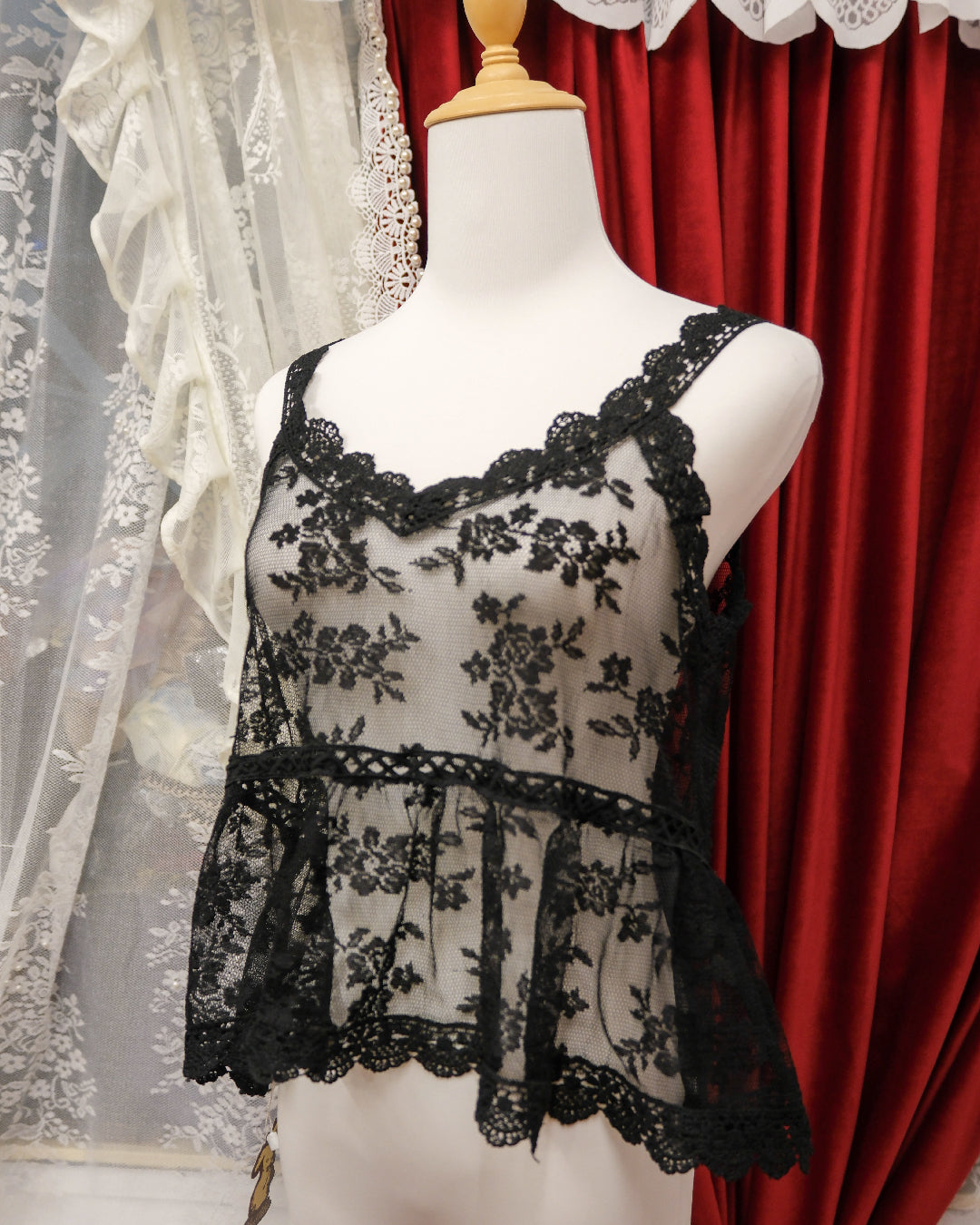Black Lace Camisole Outer